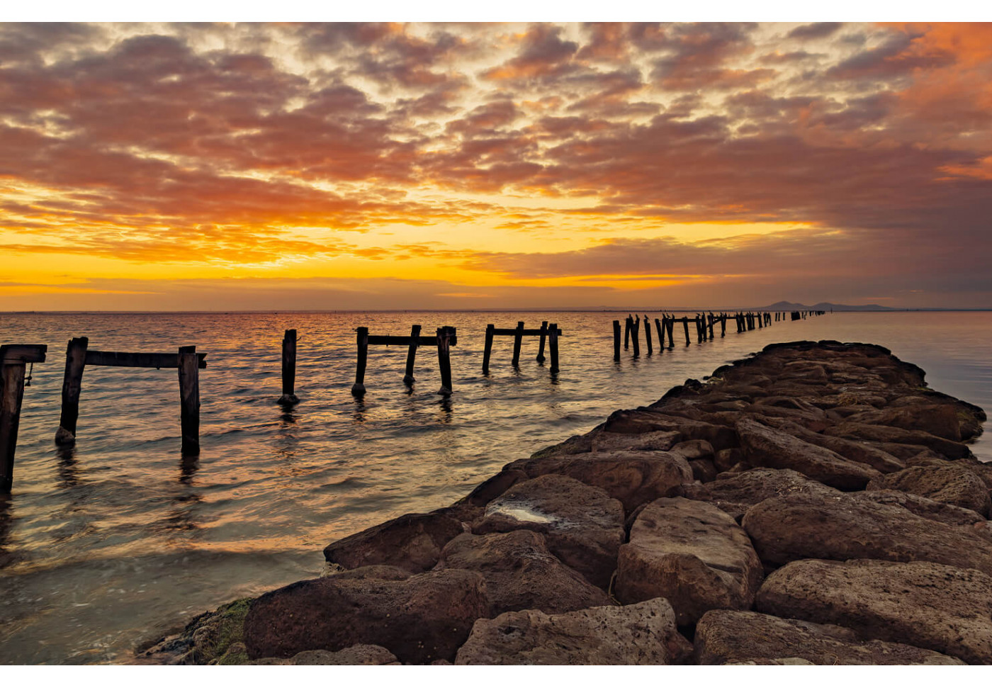 Модульная картина Закат на берегу океана | купить картину в Орехово-Зуеве Модульная картина Закат на берегу океана